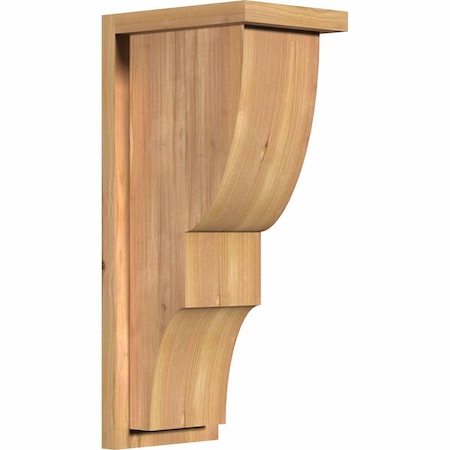Ekena Millwork Ridgewood Smooth Corbel w/Backplate, Western Red Cedar, 7 1/2"W x 10"D x 22"H COR08X10X22RID01SWR